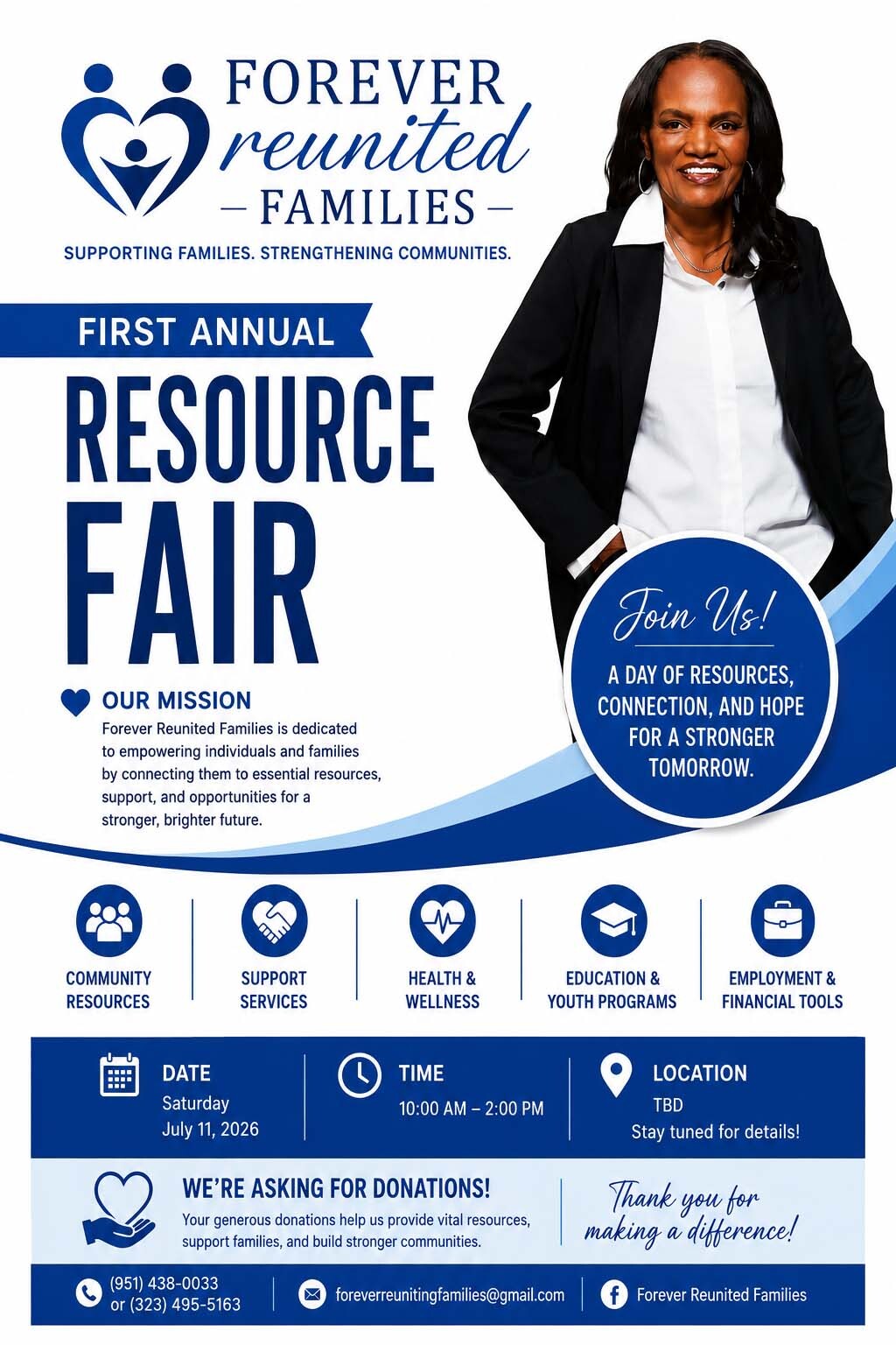 Forever, reuniting families, resource fair July 11, 2026 