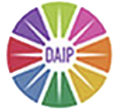 Colorful circular logo divided into vibrant geometric slices with the acronym "OAIP" centered, representing an accredited domestic violence and batterers intervention program provider.